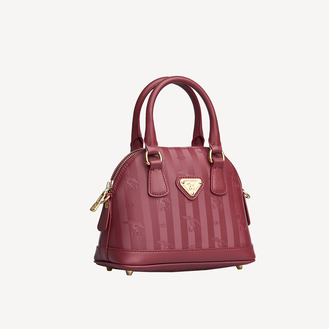 OETWIL | Handtasche Mollerus antique rot/gold - seitlich
