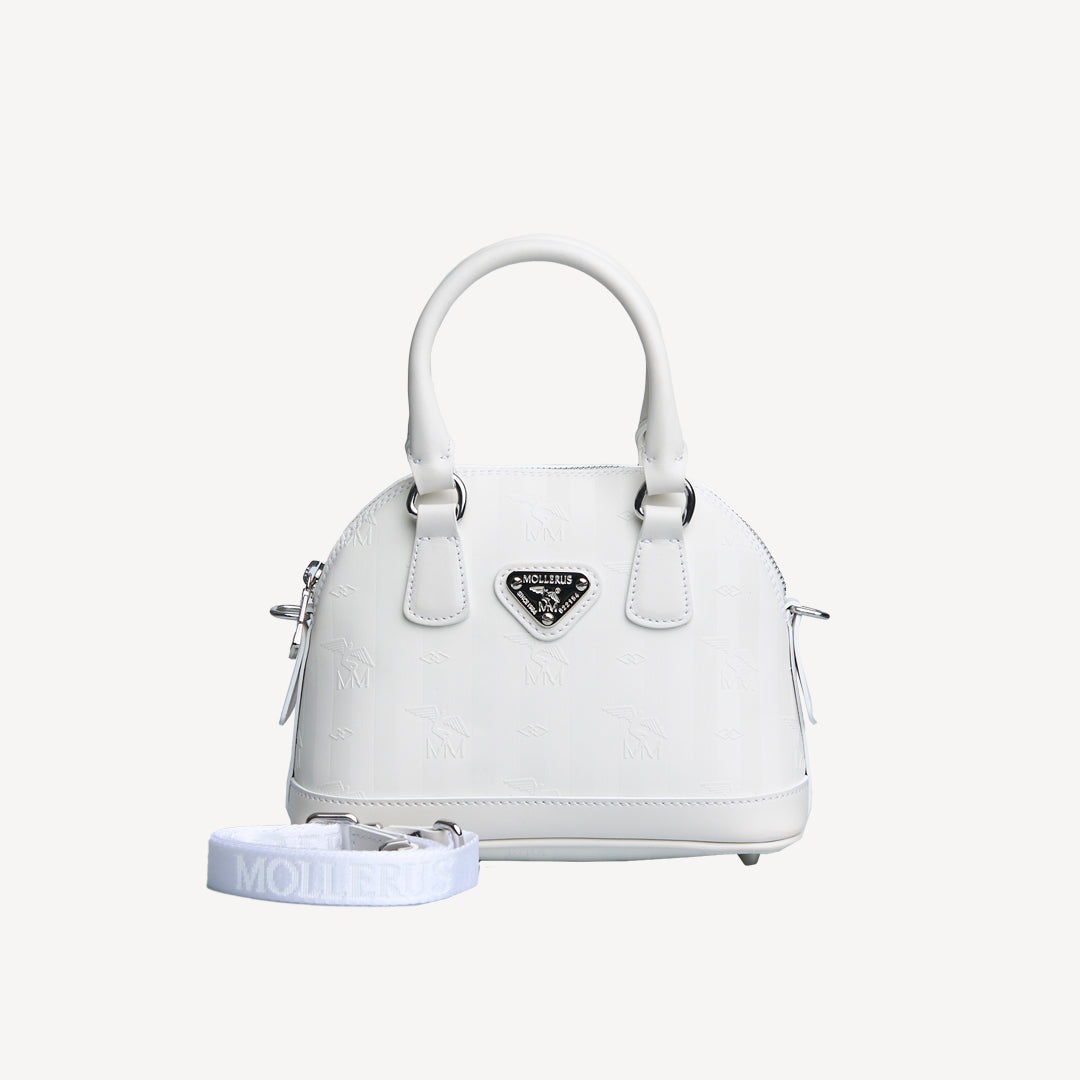 OETWIL | Handtasche Mollerus snow weiss/silber - frontal