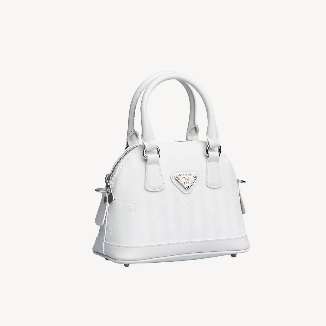 OETWIL | Handtasche Mollerus snow weiss/silber - seitlich