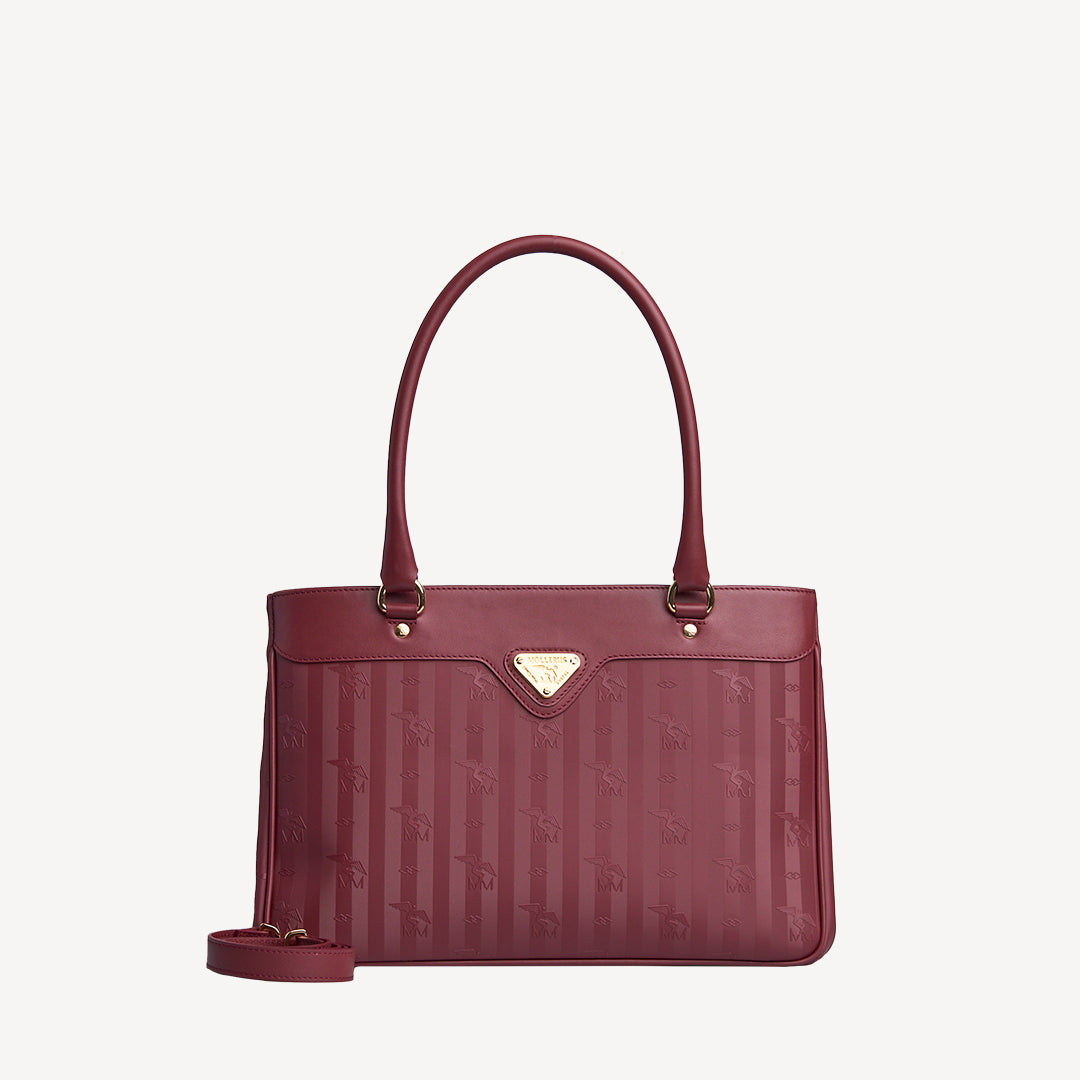 SULZ | Handtasche Mollerus antique rot/gold - frontal
