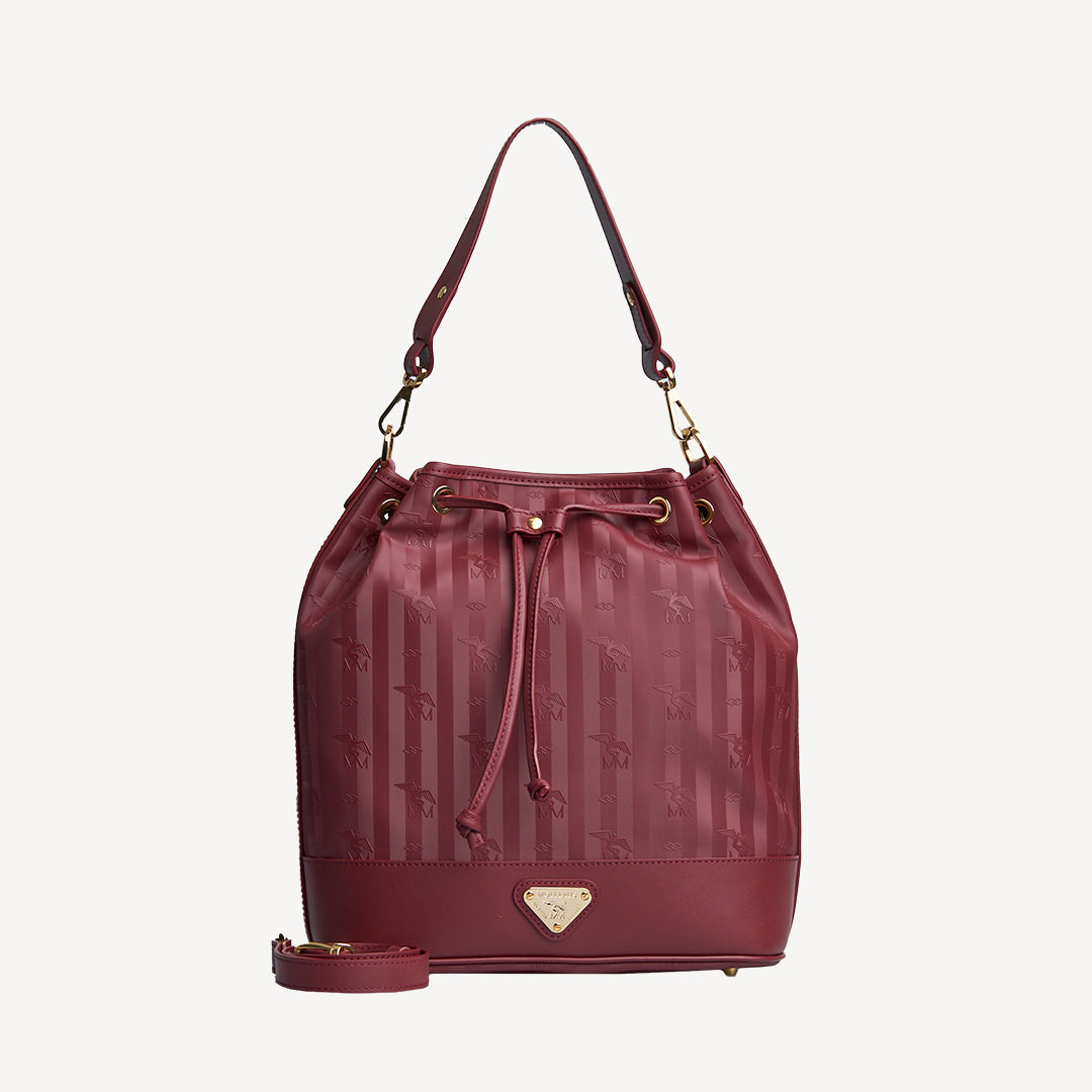 NIESEN | Beuteltasche Mollerus antique rot/gold - Frontal
