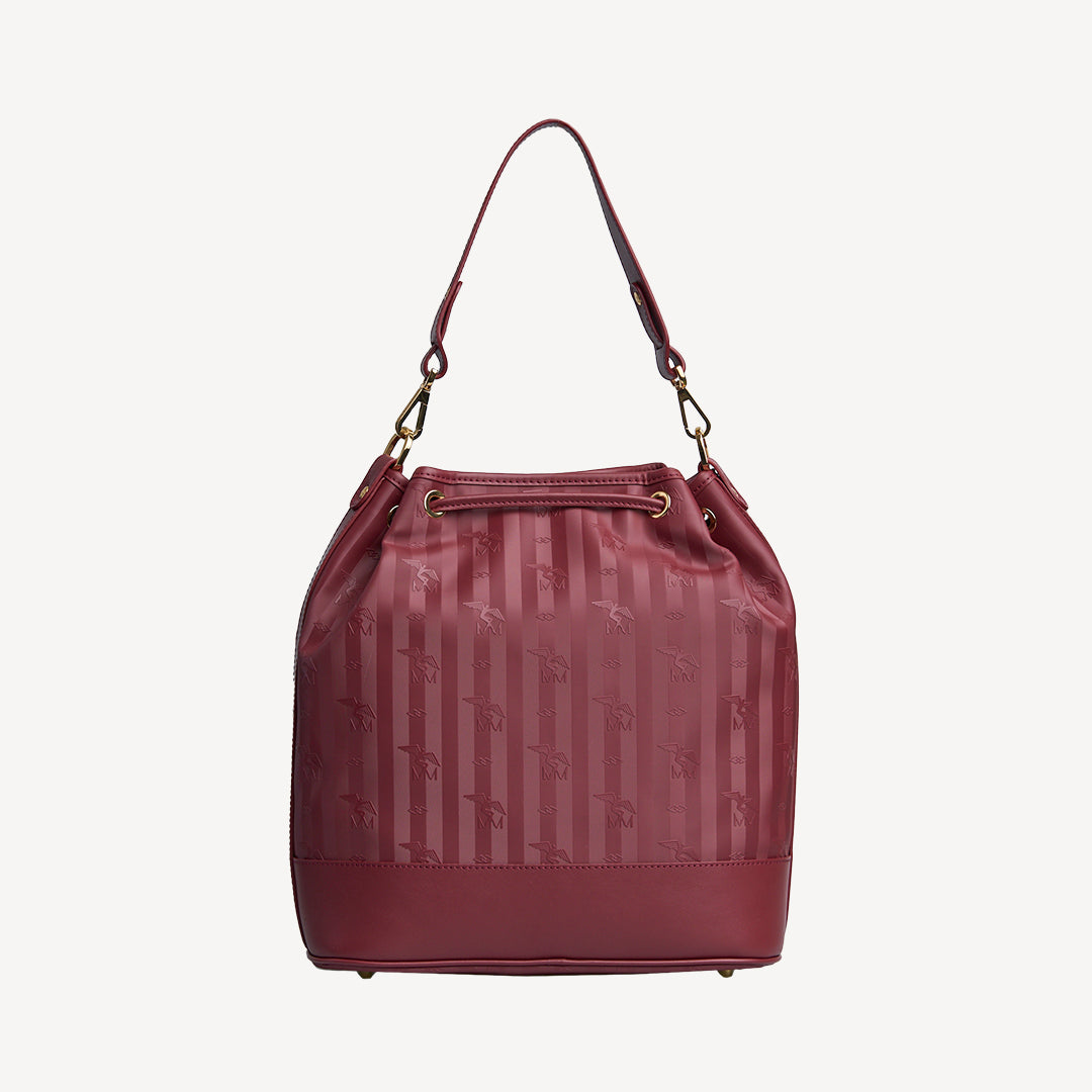 NIESEN | Beuteltasche Mollerus antique rot/gold - von hinten