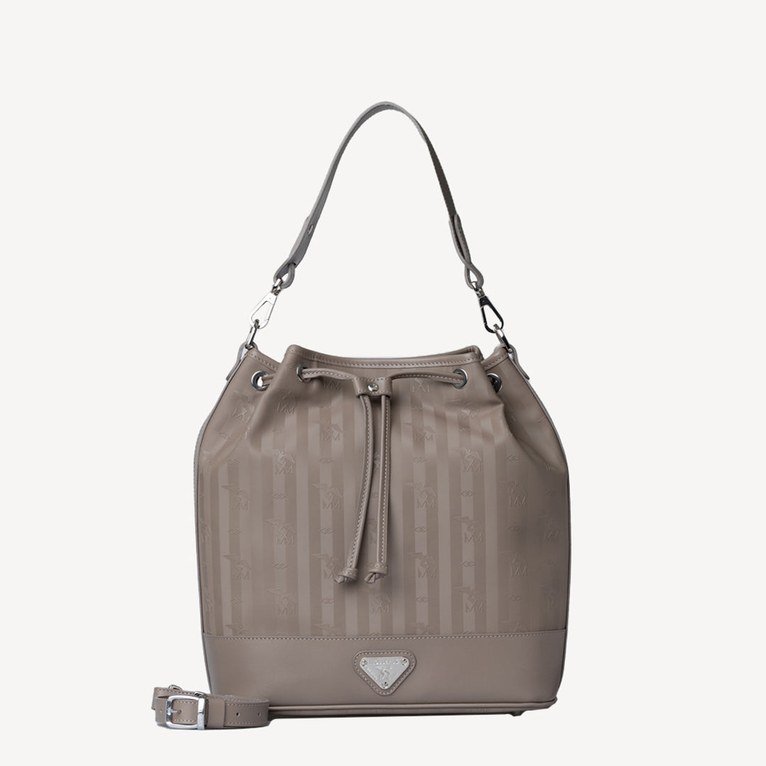 NIESEN | Beuteltasche Mollerus taupe grau/silber - frontal