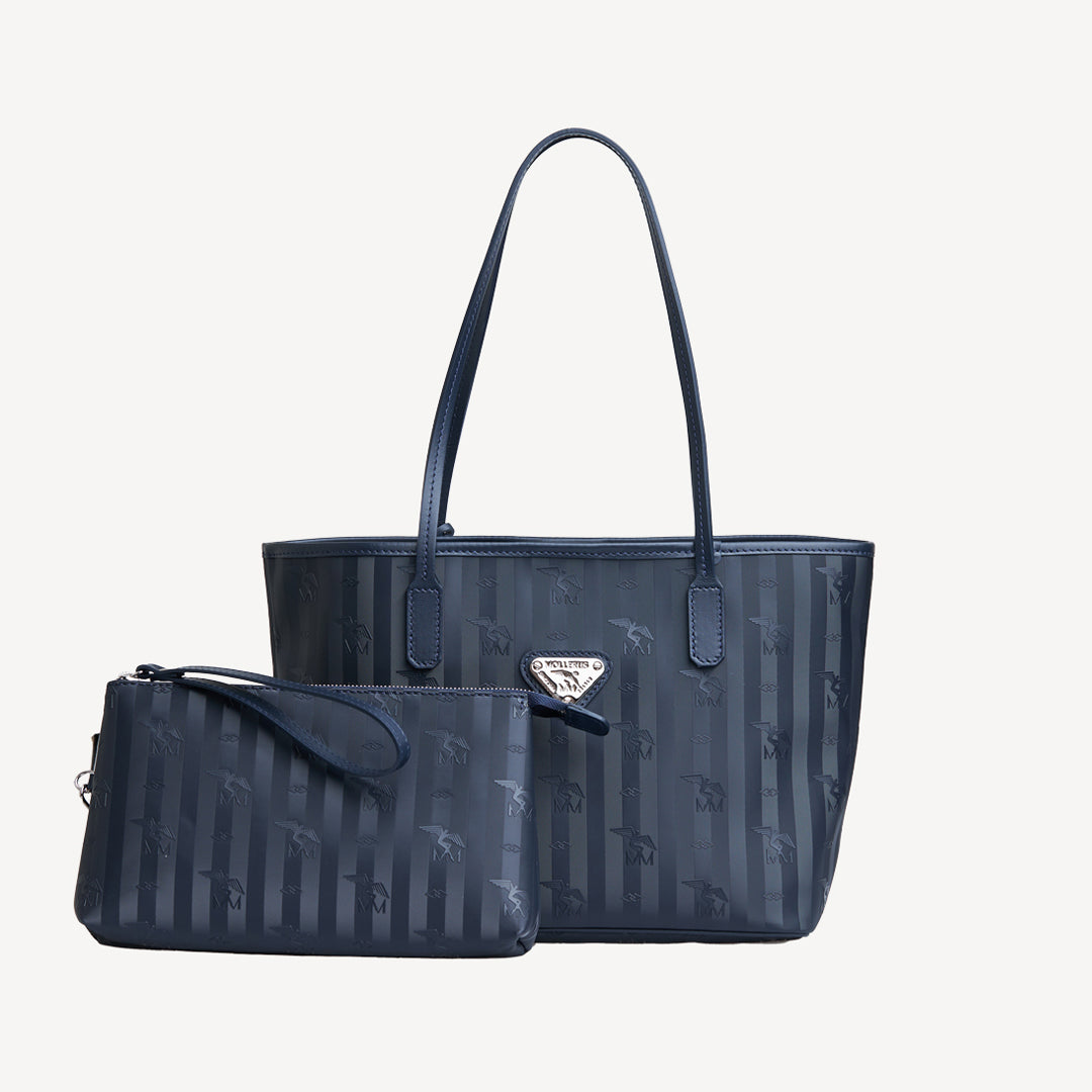 GENF | Shopper Mollerus space blau/silber - frontal