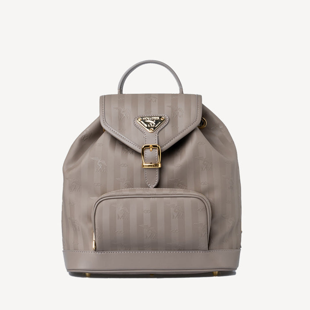 BRUGG | Rucksack Mollerus taupe grau/gold - frontal