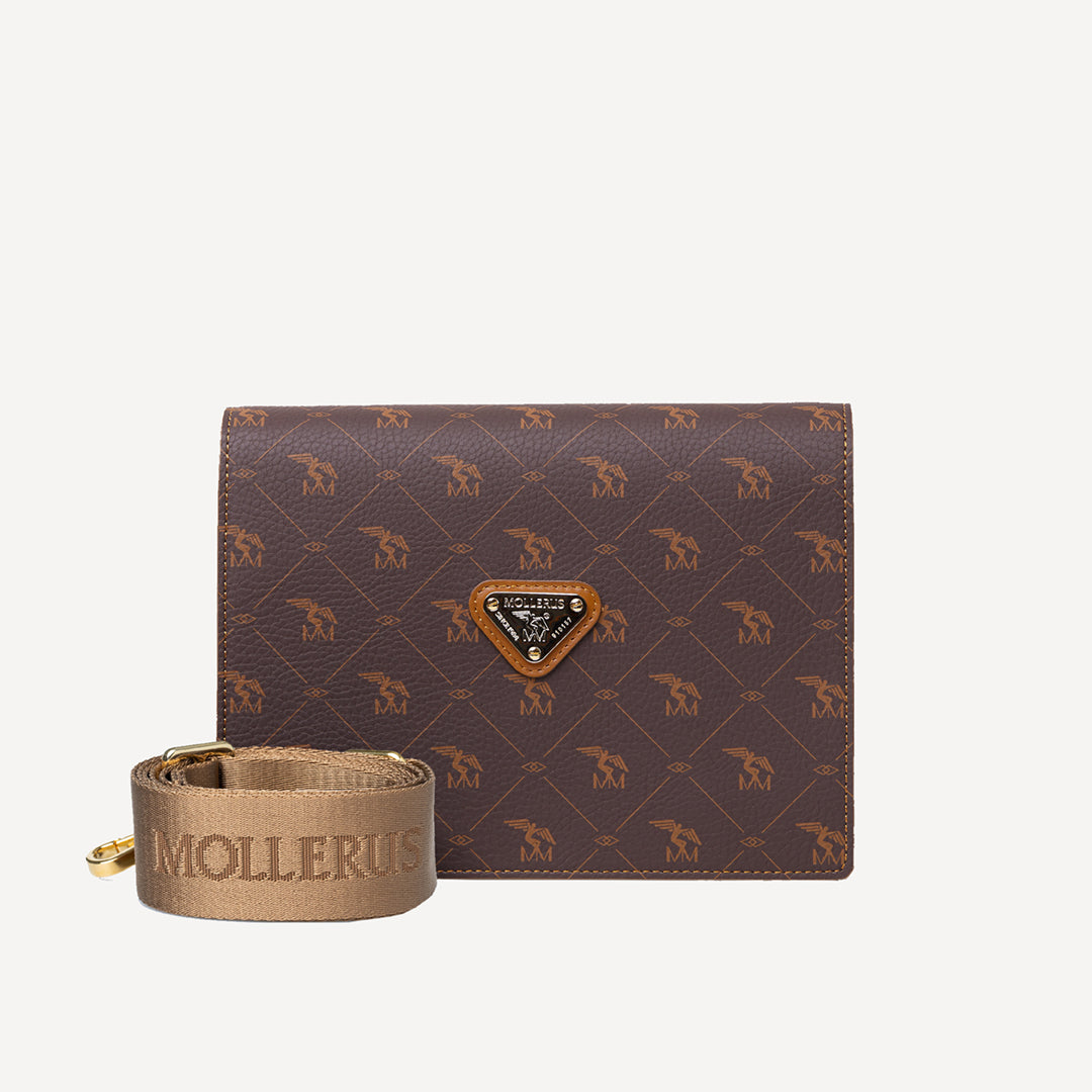 WIL | Umhängetasche Mollerus Pecarus braun/gold - frontal