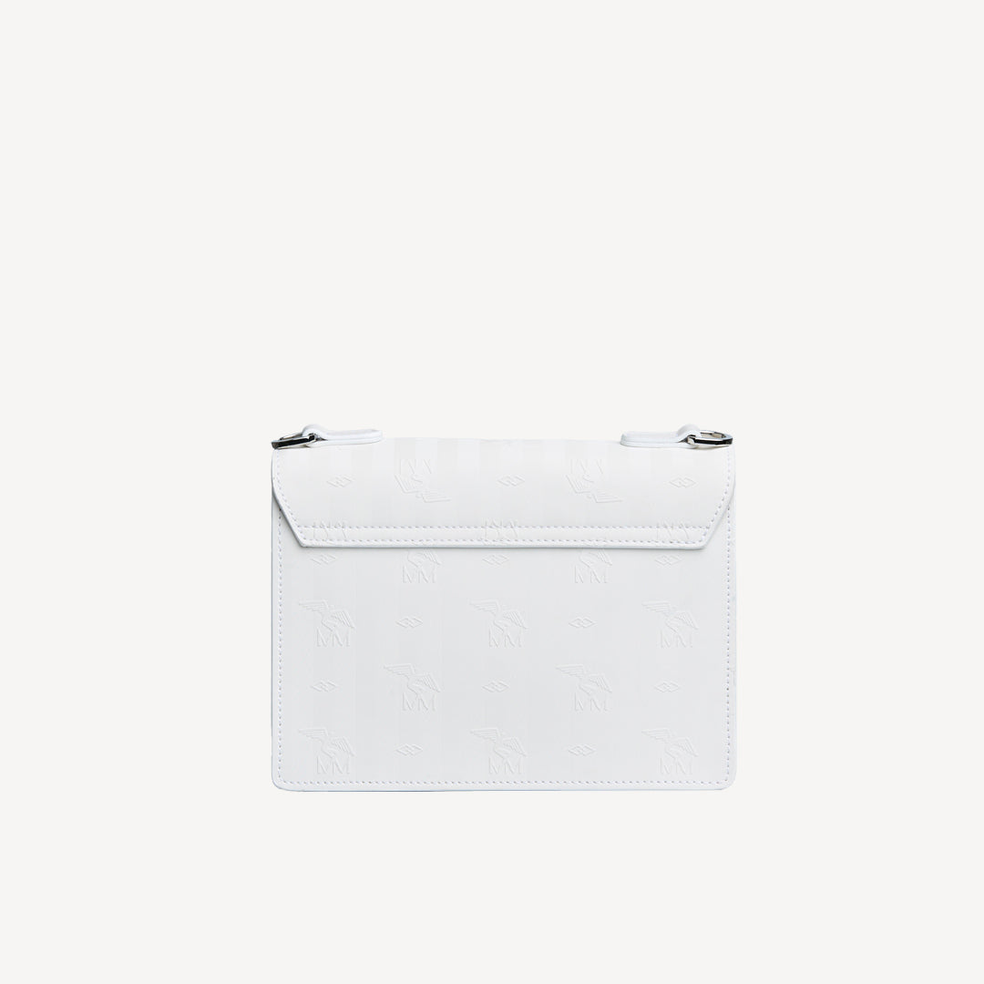 MELIDE | Umhängetasche Mollerus snow weiss/silber - von hinten