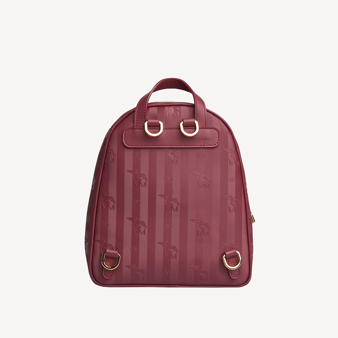MOLLIS | Rucksack antique rot/gold - von hinten