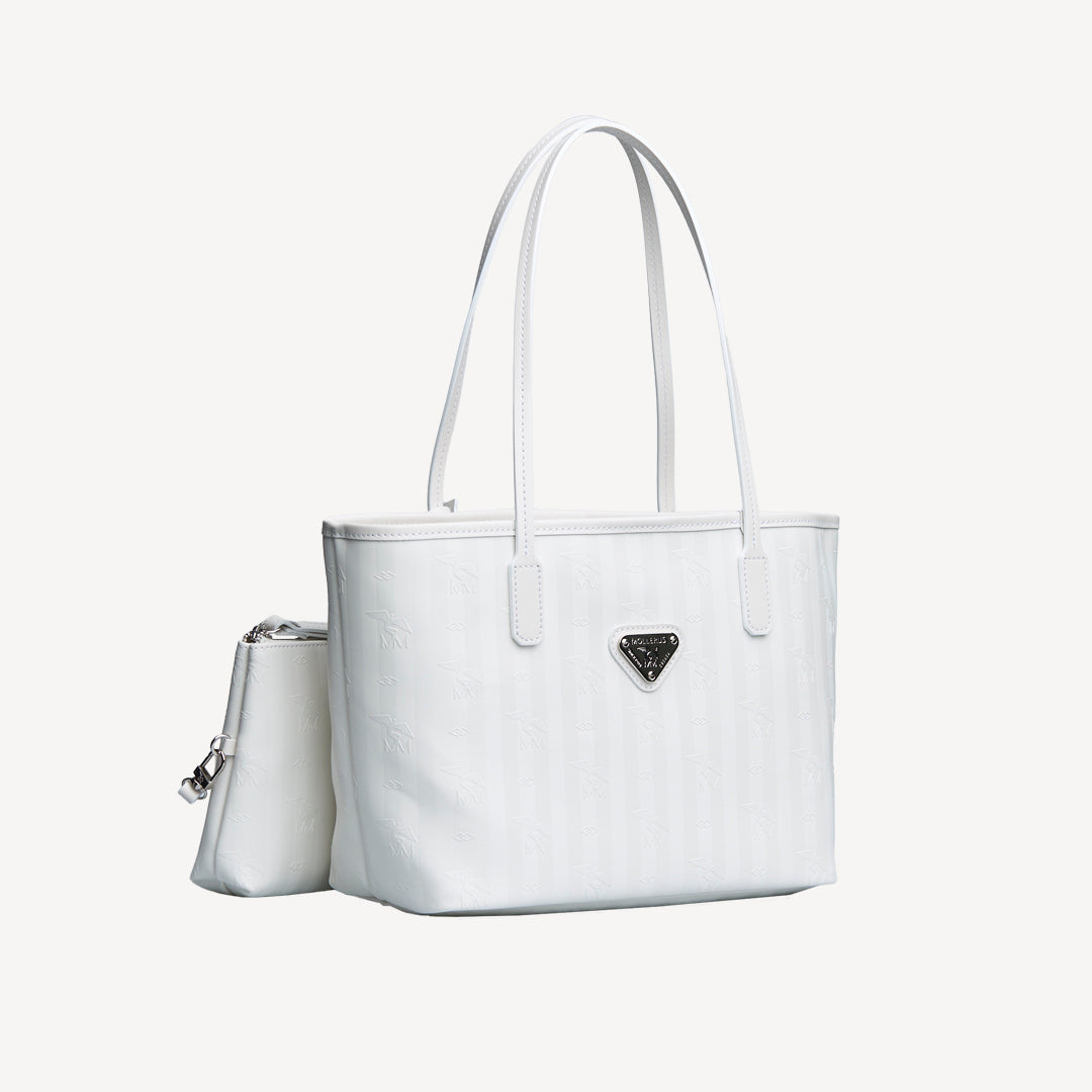 GENF | Shopper snow weiss/silber - seitlich