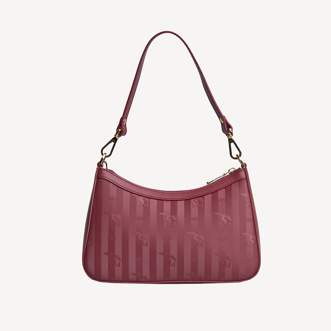 CASTIEL | Schultertasche Mollerus antique rot/gold - von hinten