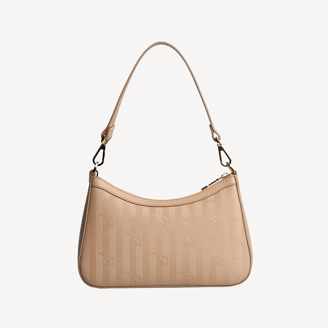 CASTIEL | Schultertasche Mollerus cappuccino beige/gold - von hinten