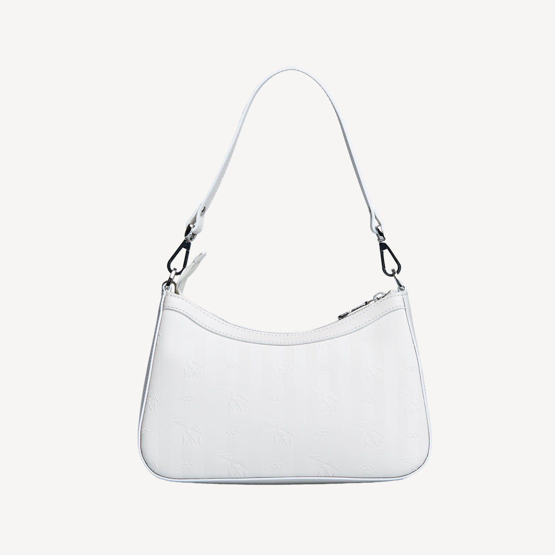 CASTIEL | Schultertasche Mollerus snow weiss/silber - von hinten