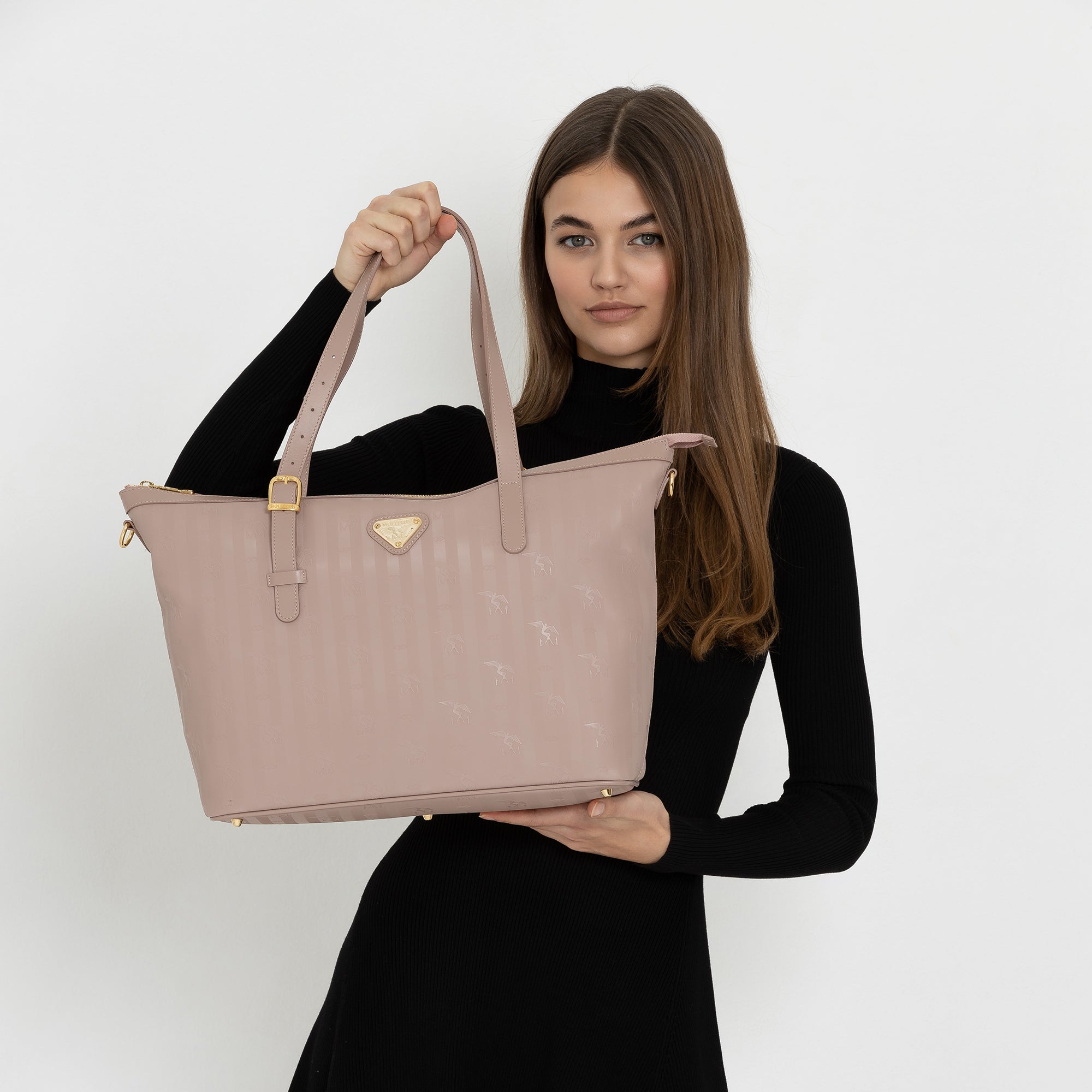 GISWIL | Businesstasche soft rosé/gold - frontal