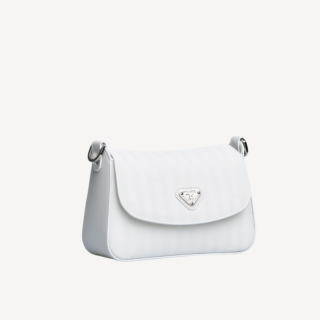 NOVILLE | Umhängetasche Mollerus snow weiss/silber - seitlich