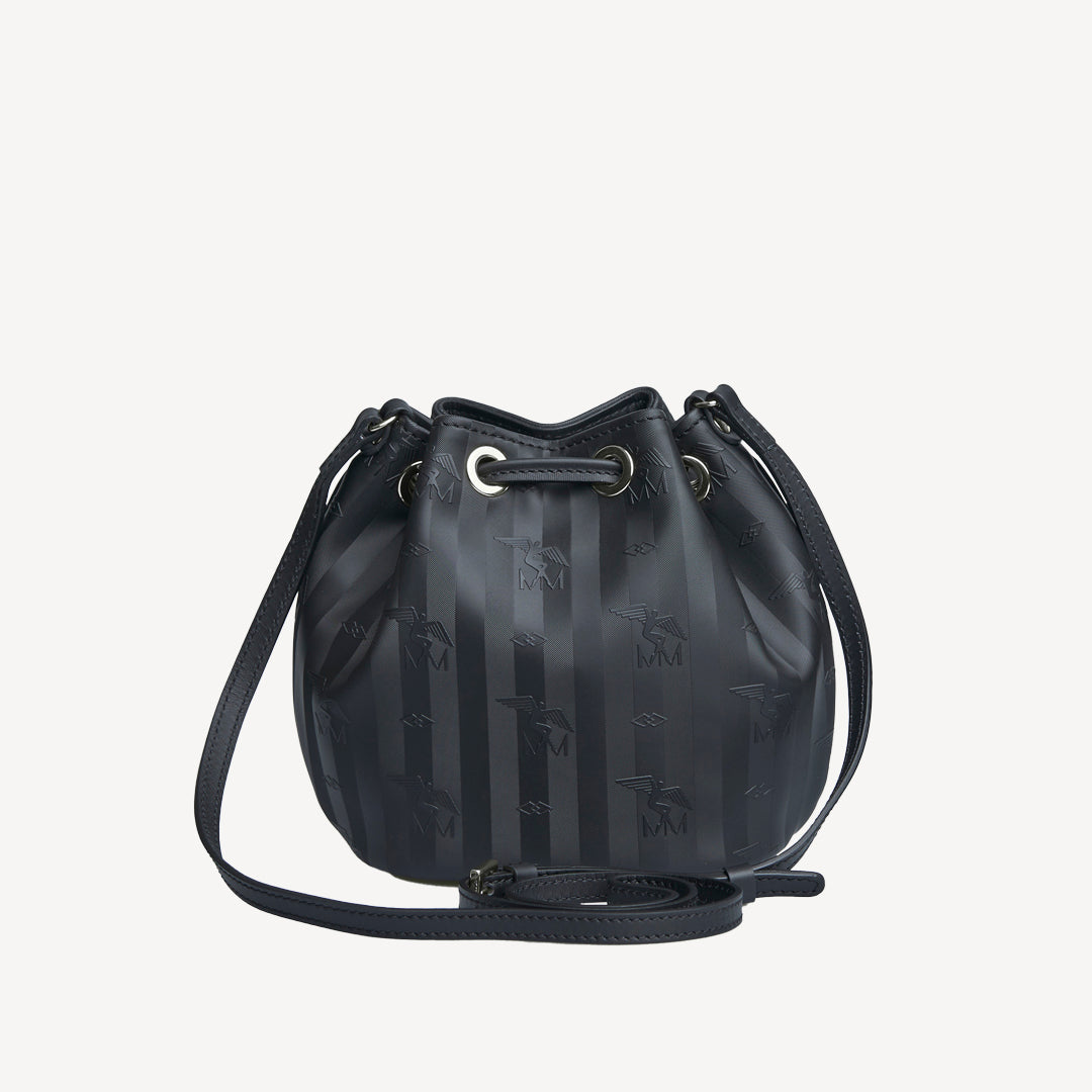 VERBIER |  Beuteltasche klein schwarz/silber - von hinten