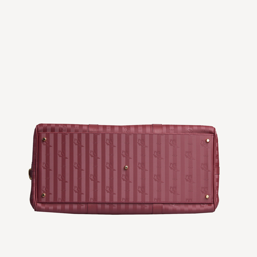 MADRID | Reisetasche Mollerus antique rot/gold - von unten