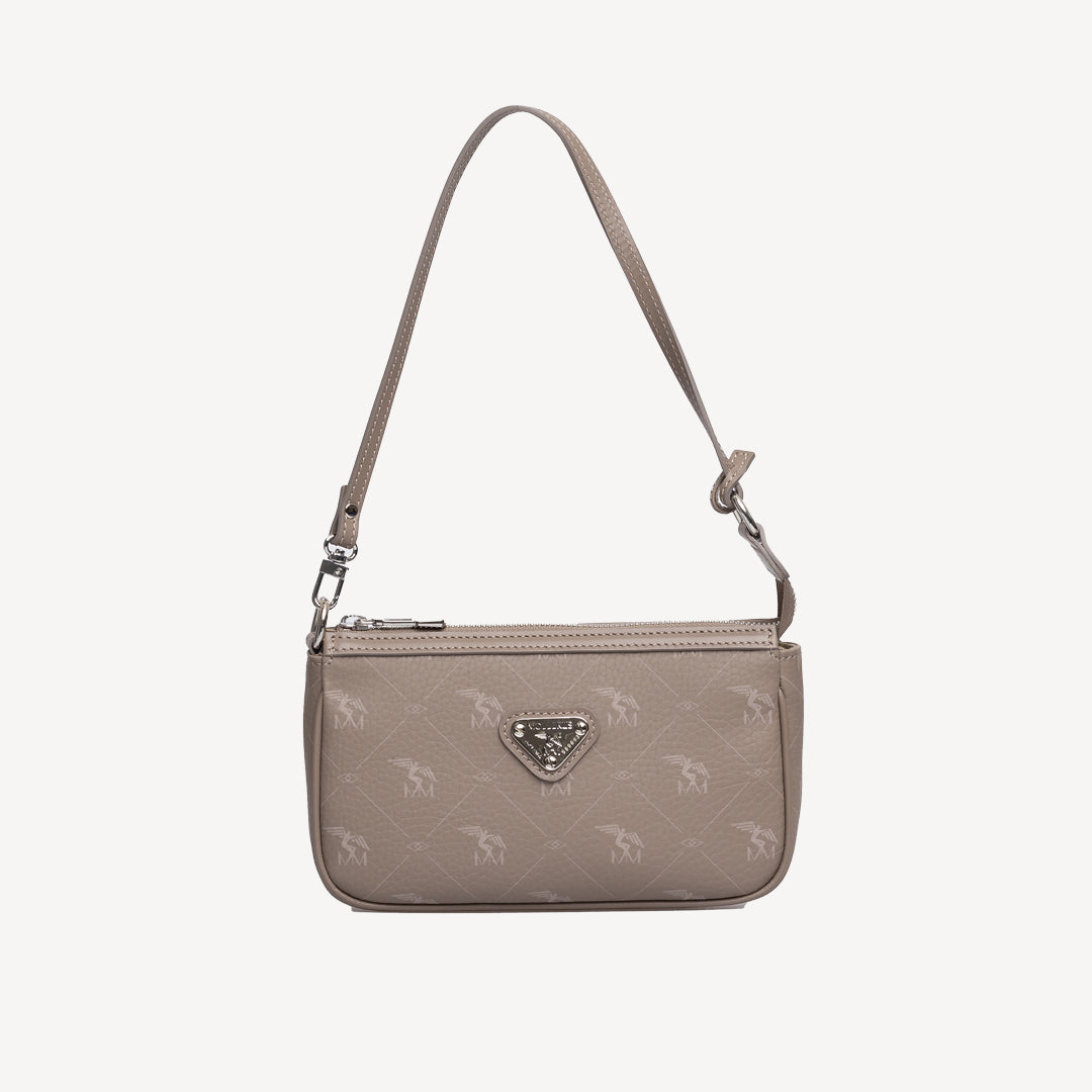 MISSY | Schultertasche Pecarus taupe/rosè/silber - frontal