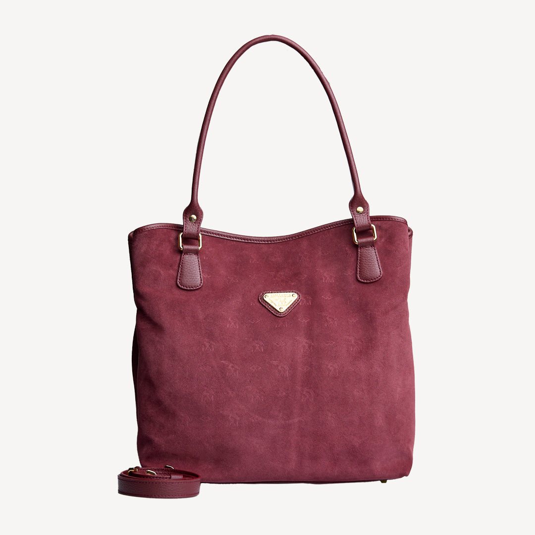 INDIAN SUMMER | Shopper Velours antique rot/gold  - frontal