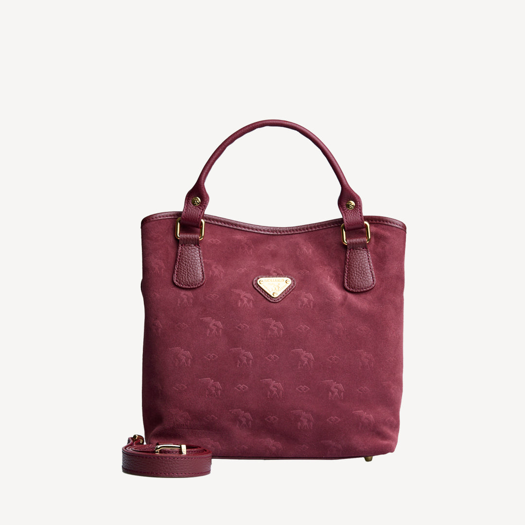 INDIAN SUMMER MINI | Shopper Velours antique rot/gold  - frontal