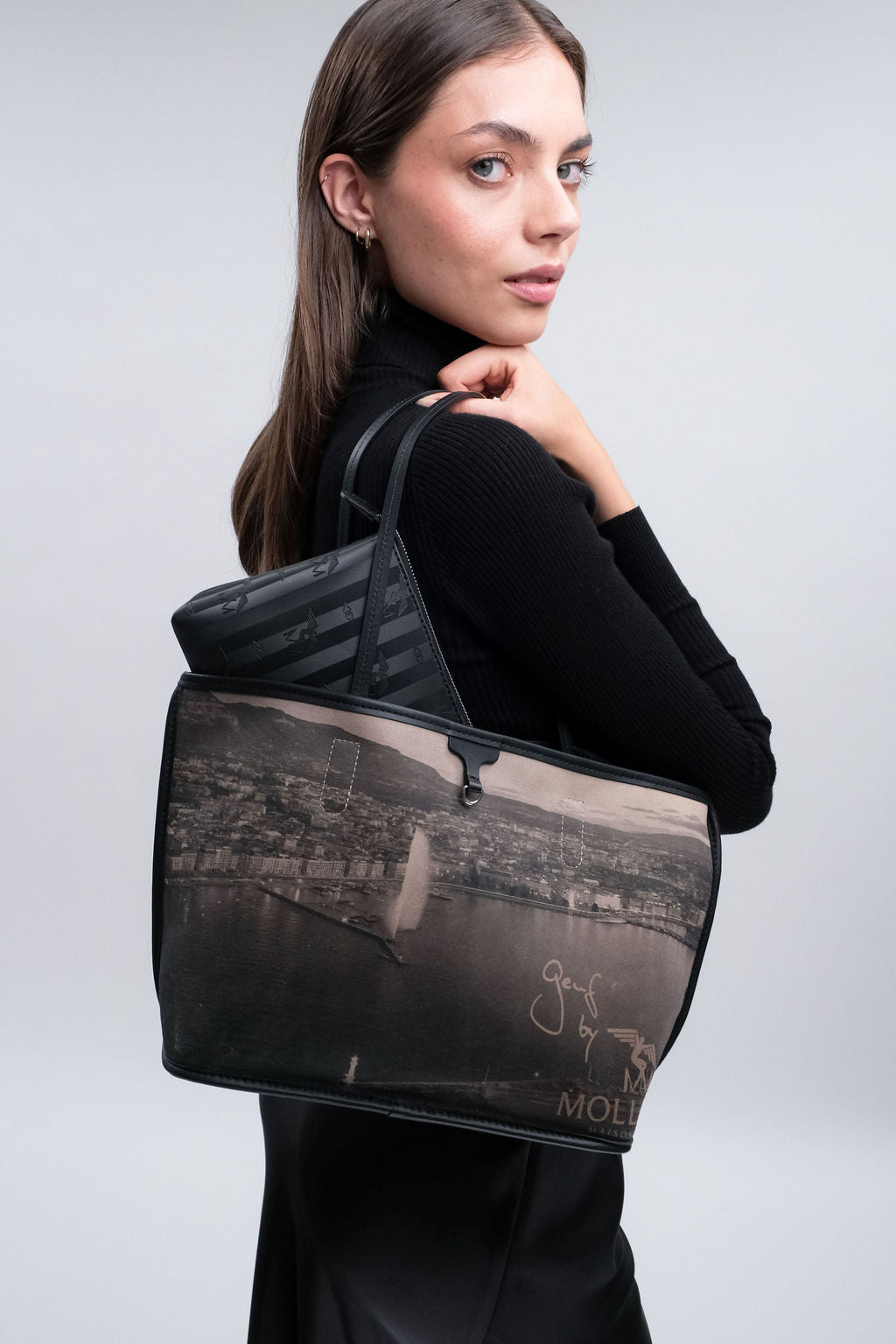 GENF | Shopper Mollerus city classic schwarz/gold
