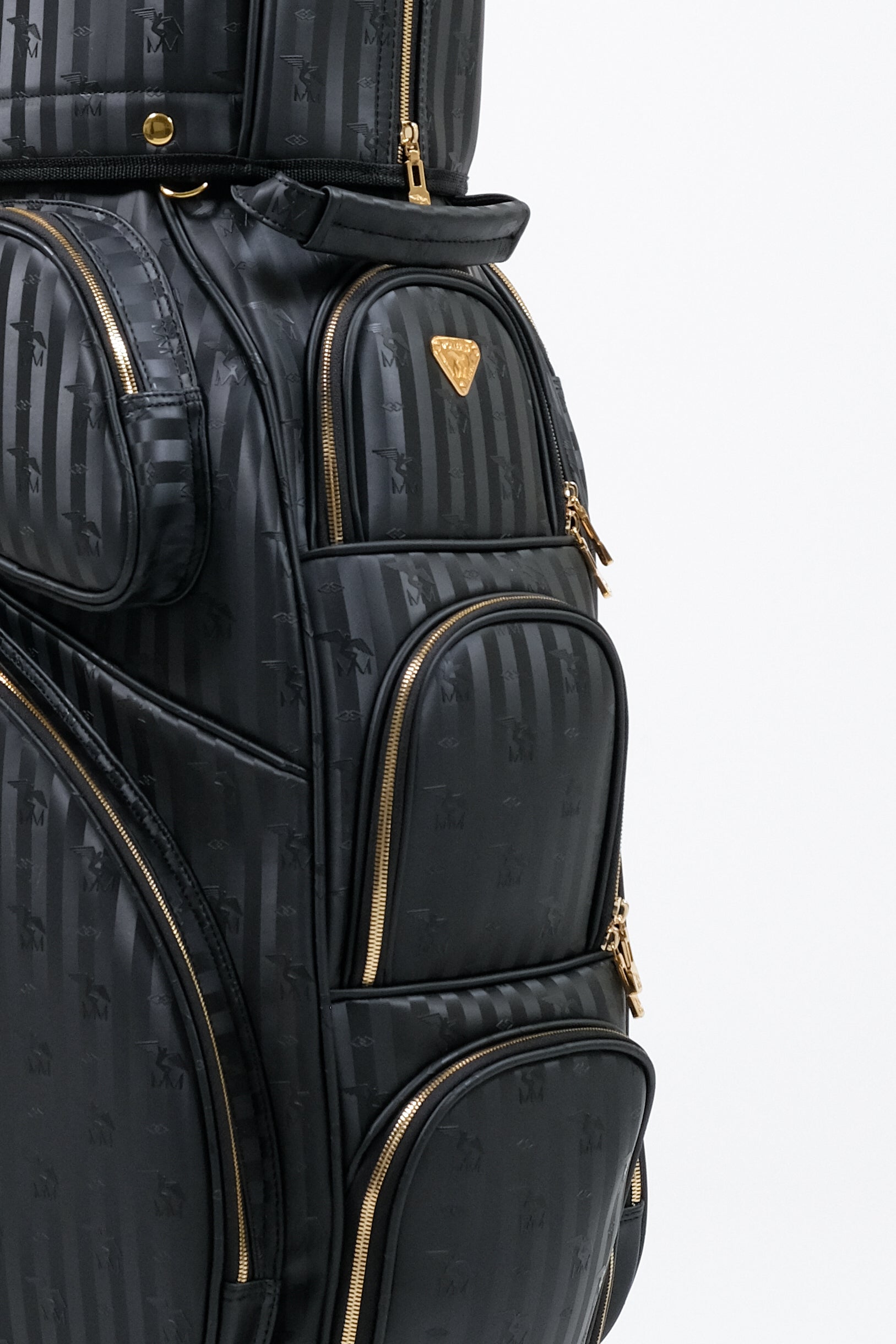 EAGLE | Golfbag Mollerus schwarz/gold - frontal