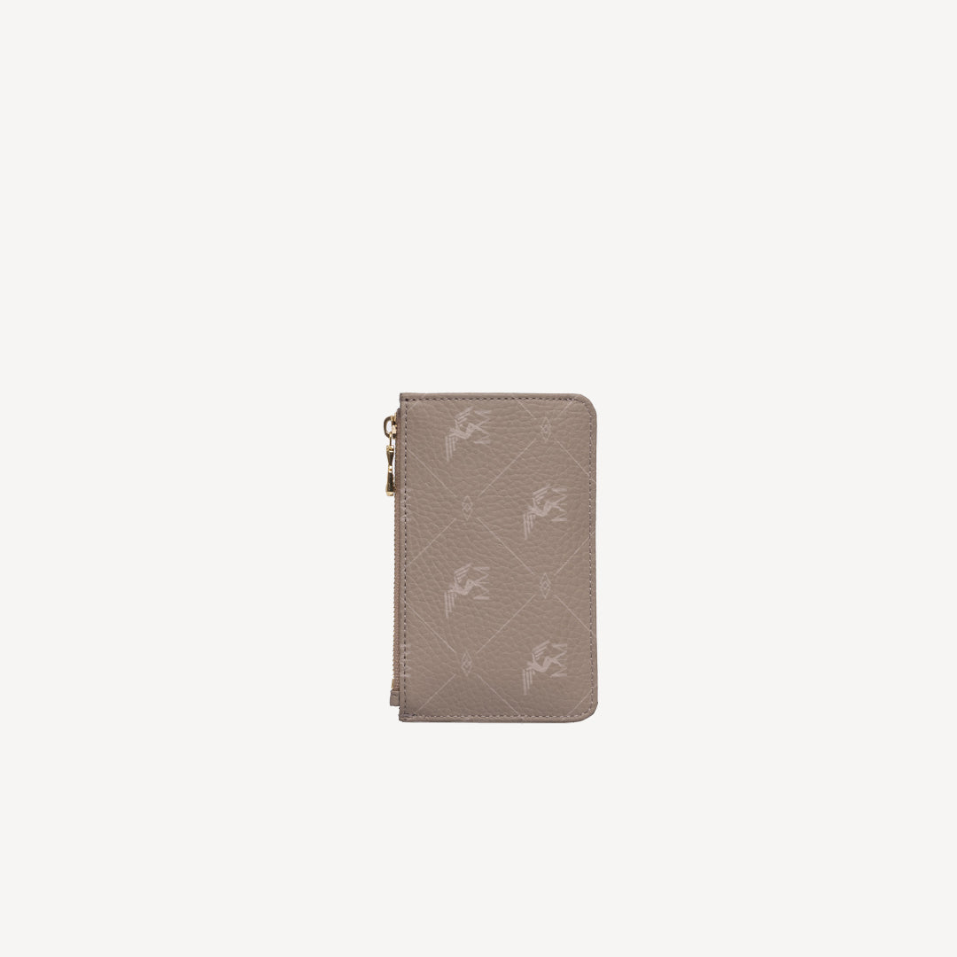 GY | Kreditkartenetui Pecarus taupe/rosè/silber - von hinten
