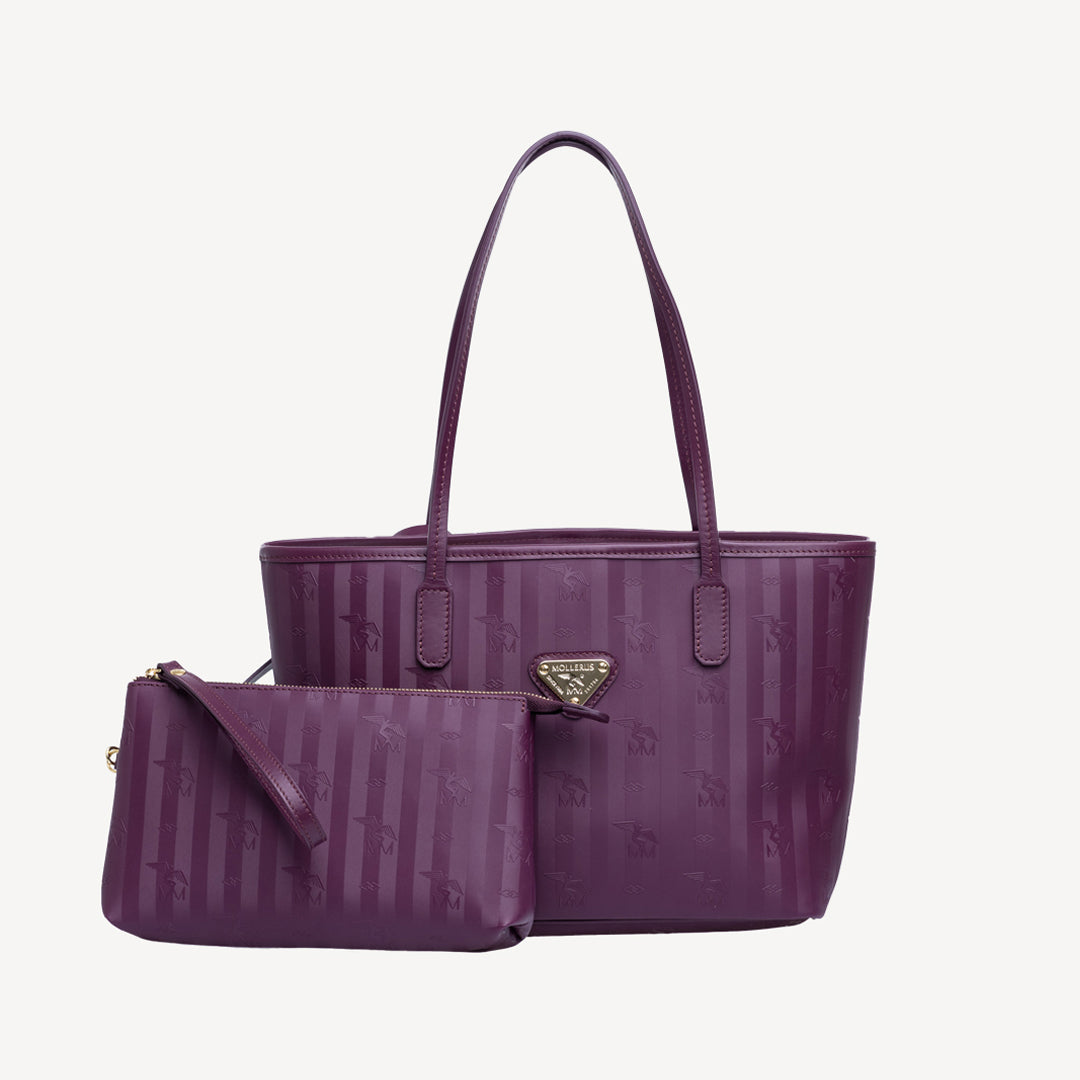 GENF | Shopper Mollerus plum violette/gold - frontal