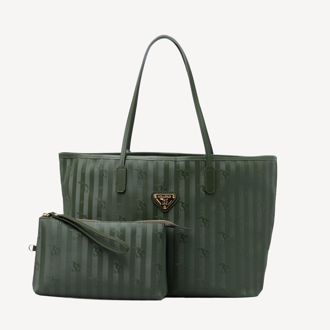 BERN | Shopper Mollerus olive grün/gold - frontal