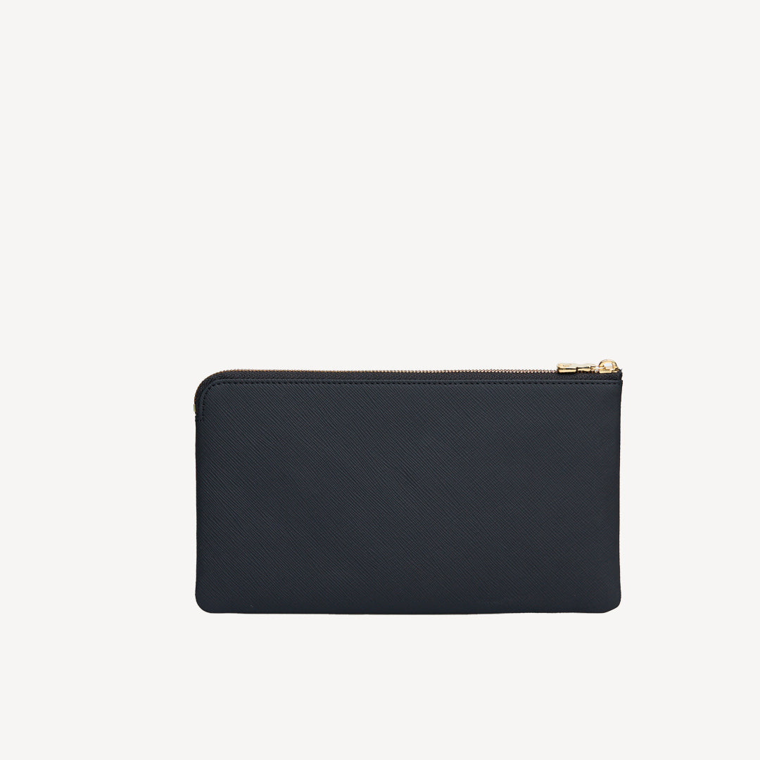PIZ ELA | Necessaire Mollerus Apfelleder schwarz/gold