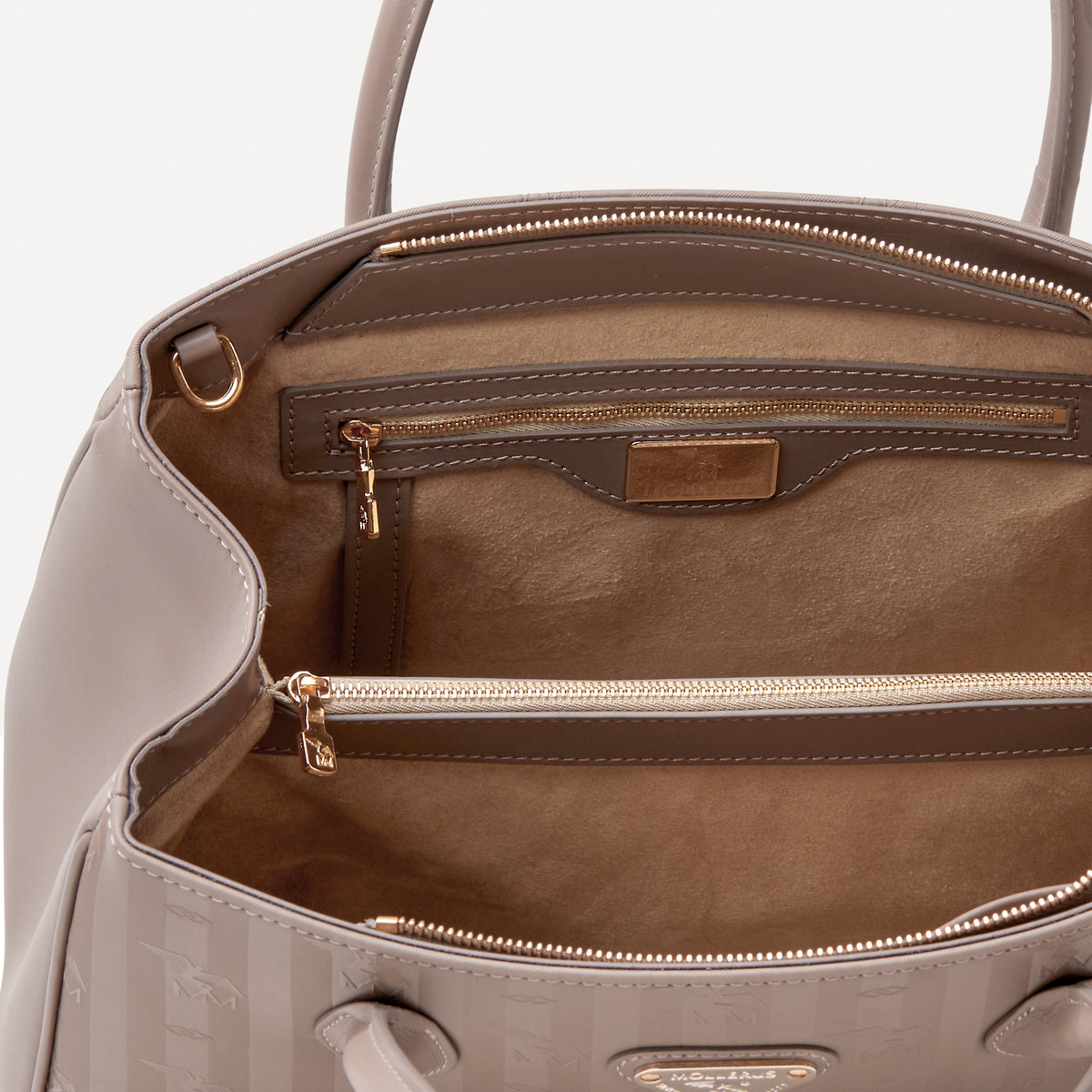 DONAT | Handtasche Mollerus taupe/gold - innen