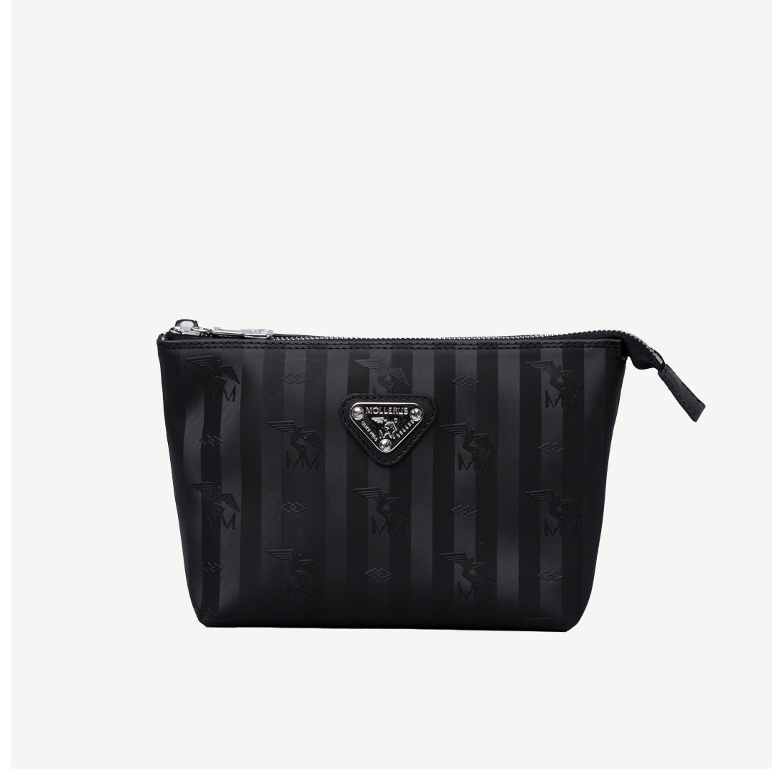 GONZEN | Necessaire Mollerus classic schwarz/silber - frontal