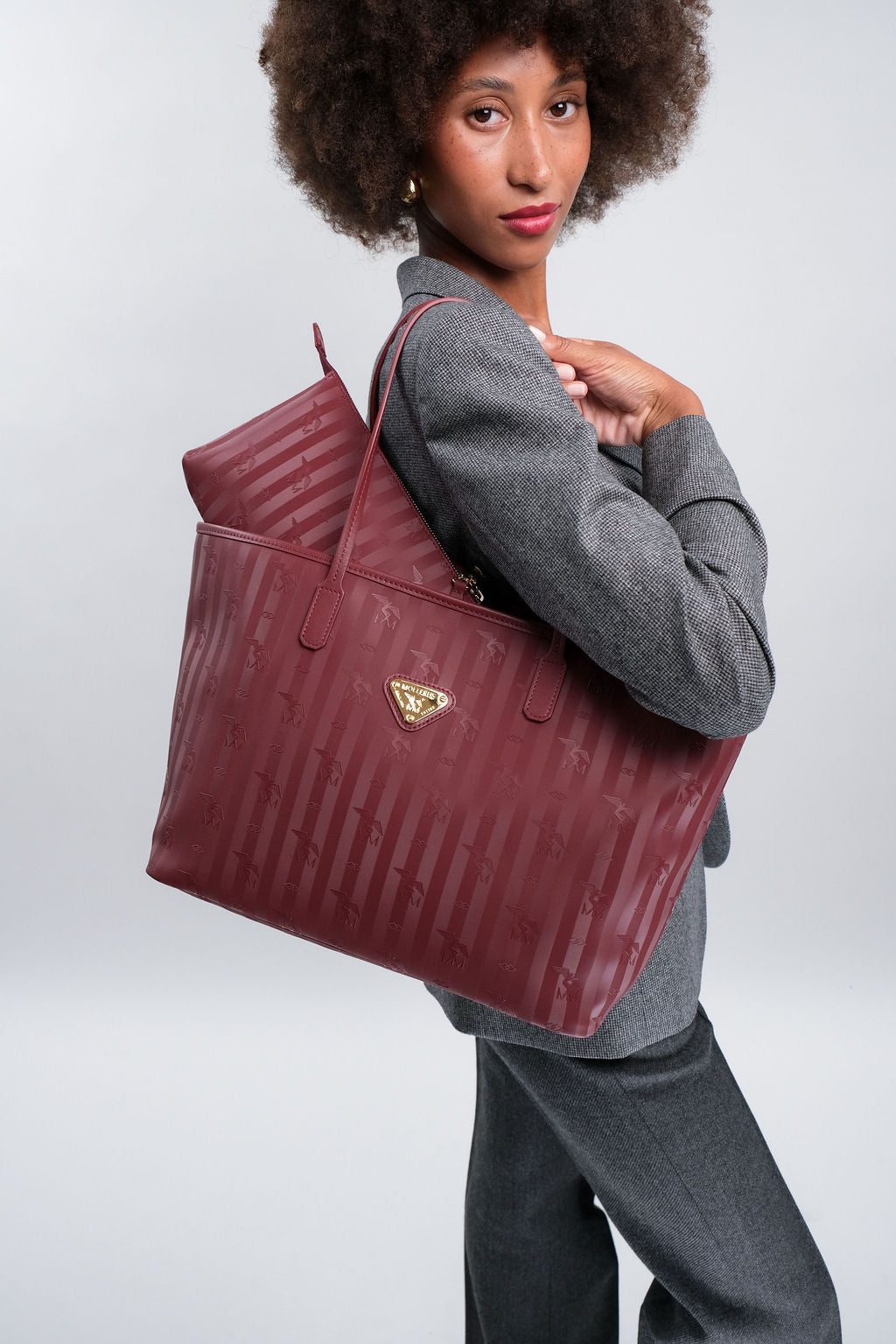 ZUERICH | Shopper Mollerus antique rot/gold - frontal