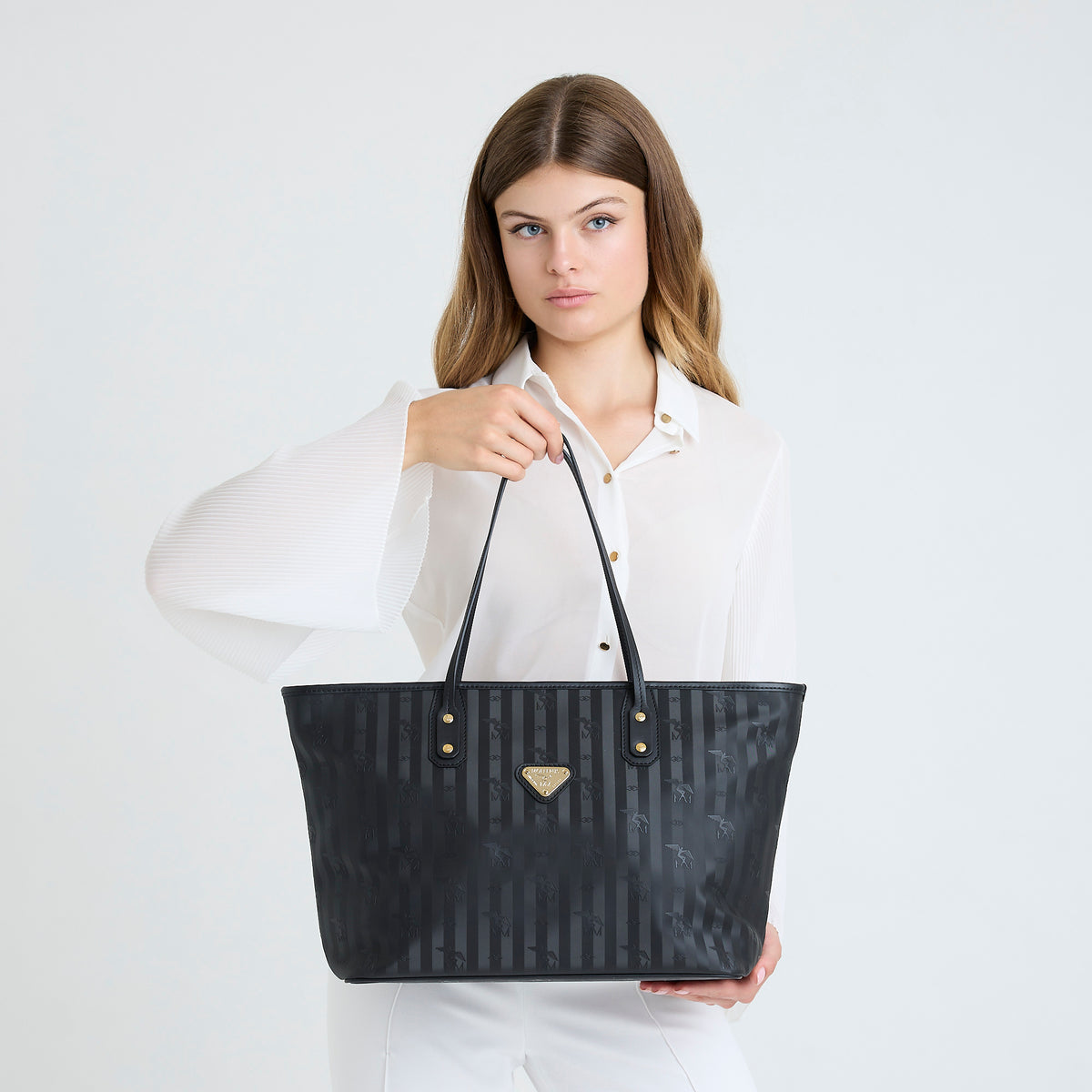 WINTERTHUR | Shopper Mollerus mit Reissverschluss classic schwarz/gold