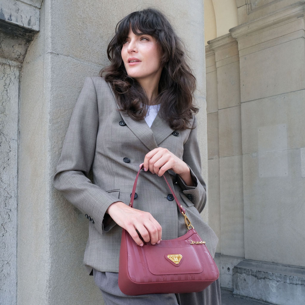 CASTIEL | Schultertasche Mollerus antique rot/gold - frontal