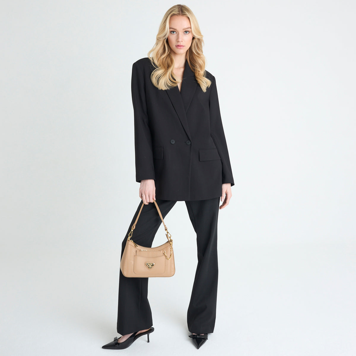 CASTIEL | Schultertasche Mollerus cappuccino beige/gold