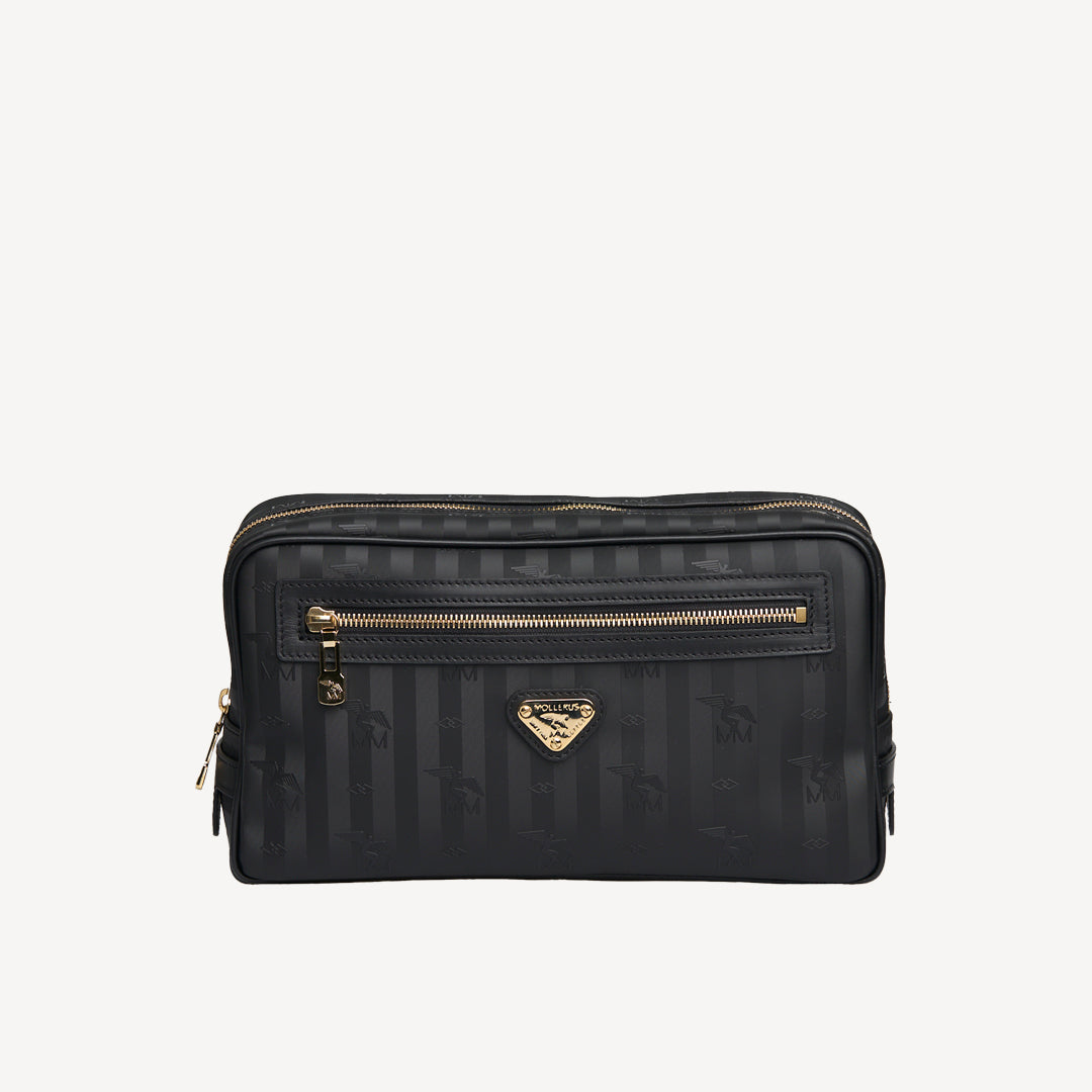 GURTEN | Necessaire Mollerus classic schwarz/gold - FRONTAL