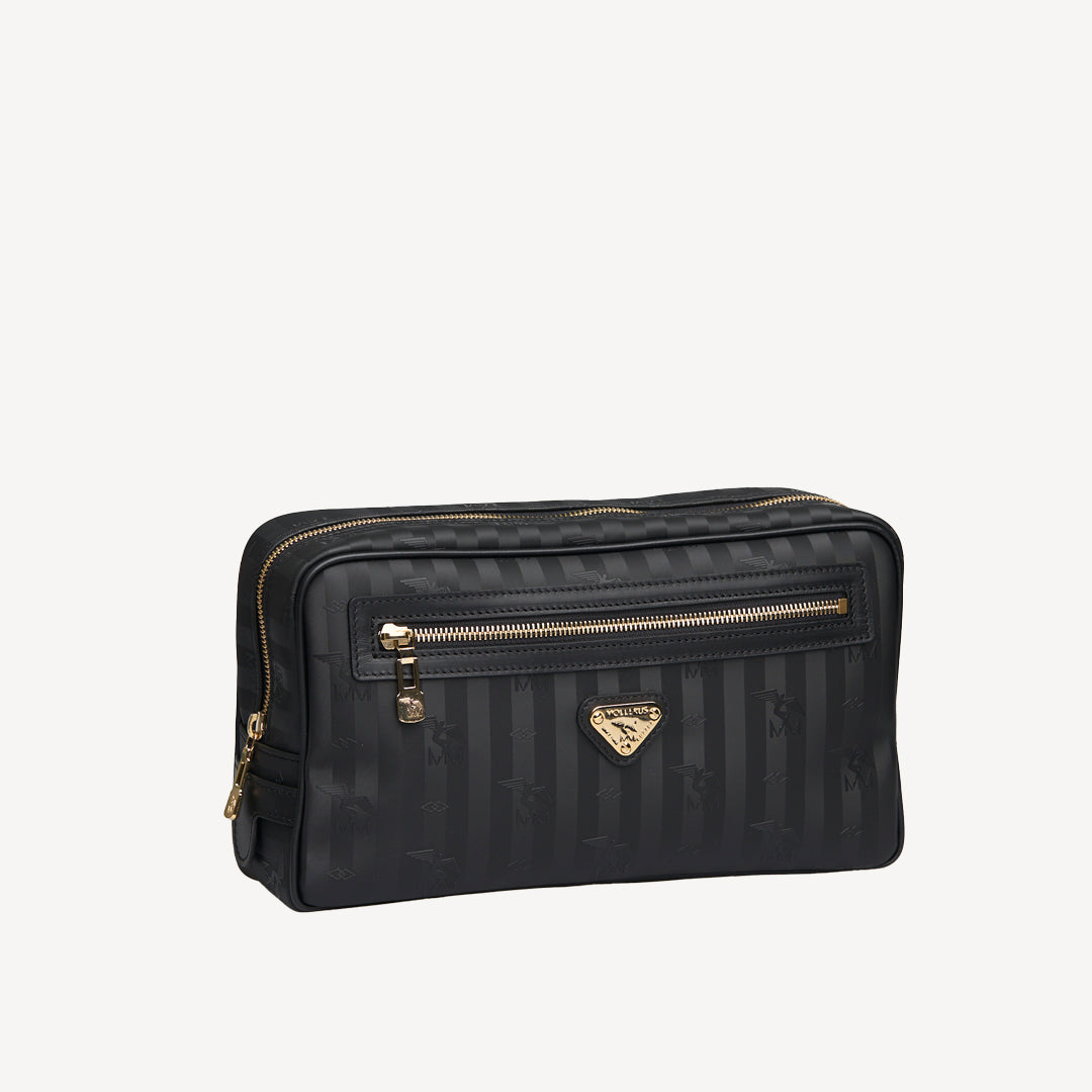 GURTEN | Necessaire Mollerus classic schwarz/gold - SEITLICH