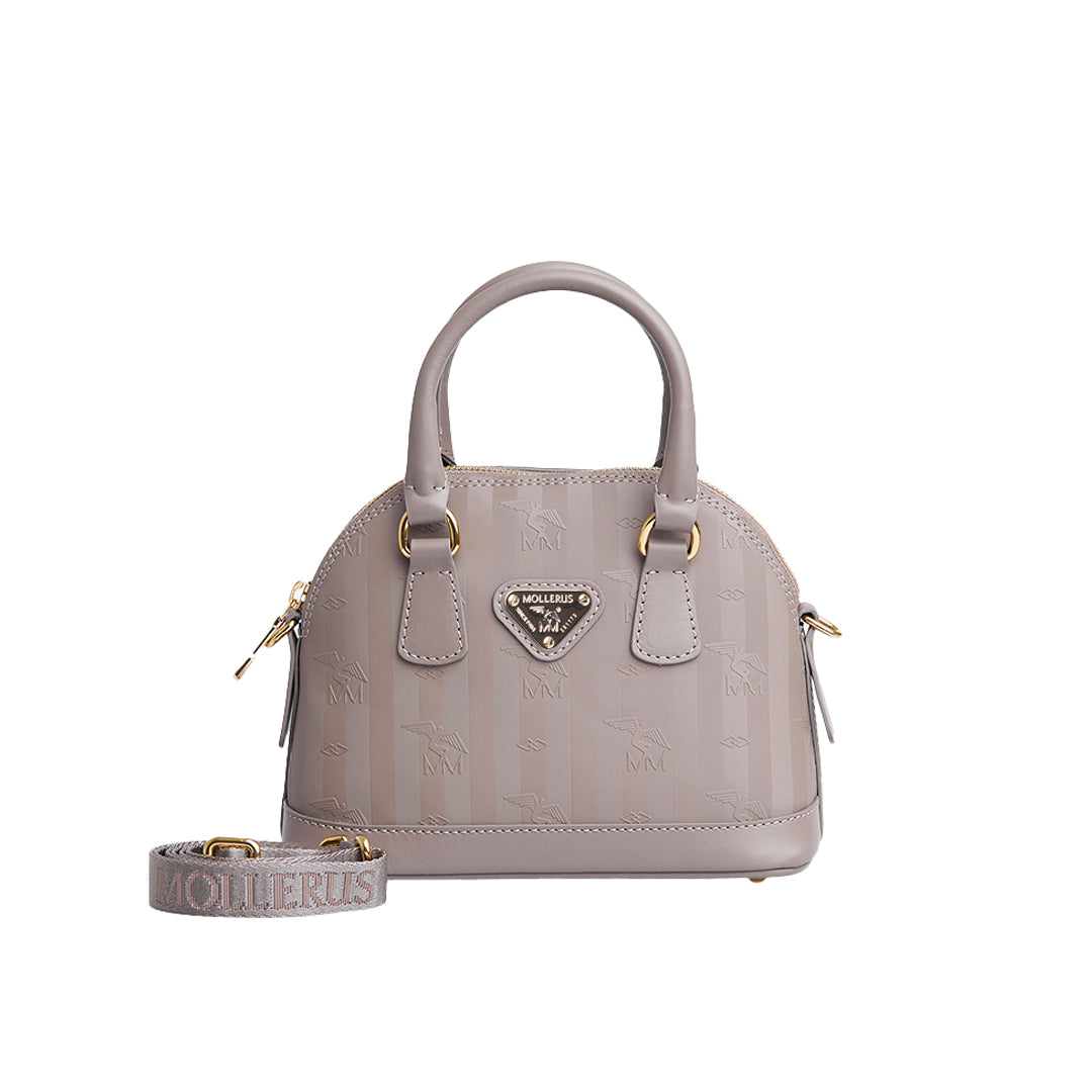 OETWIL | Handtasche Mollerus taupe grau/gold - frontal