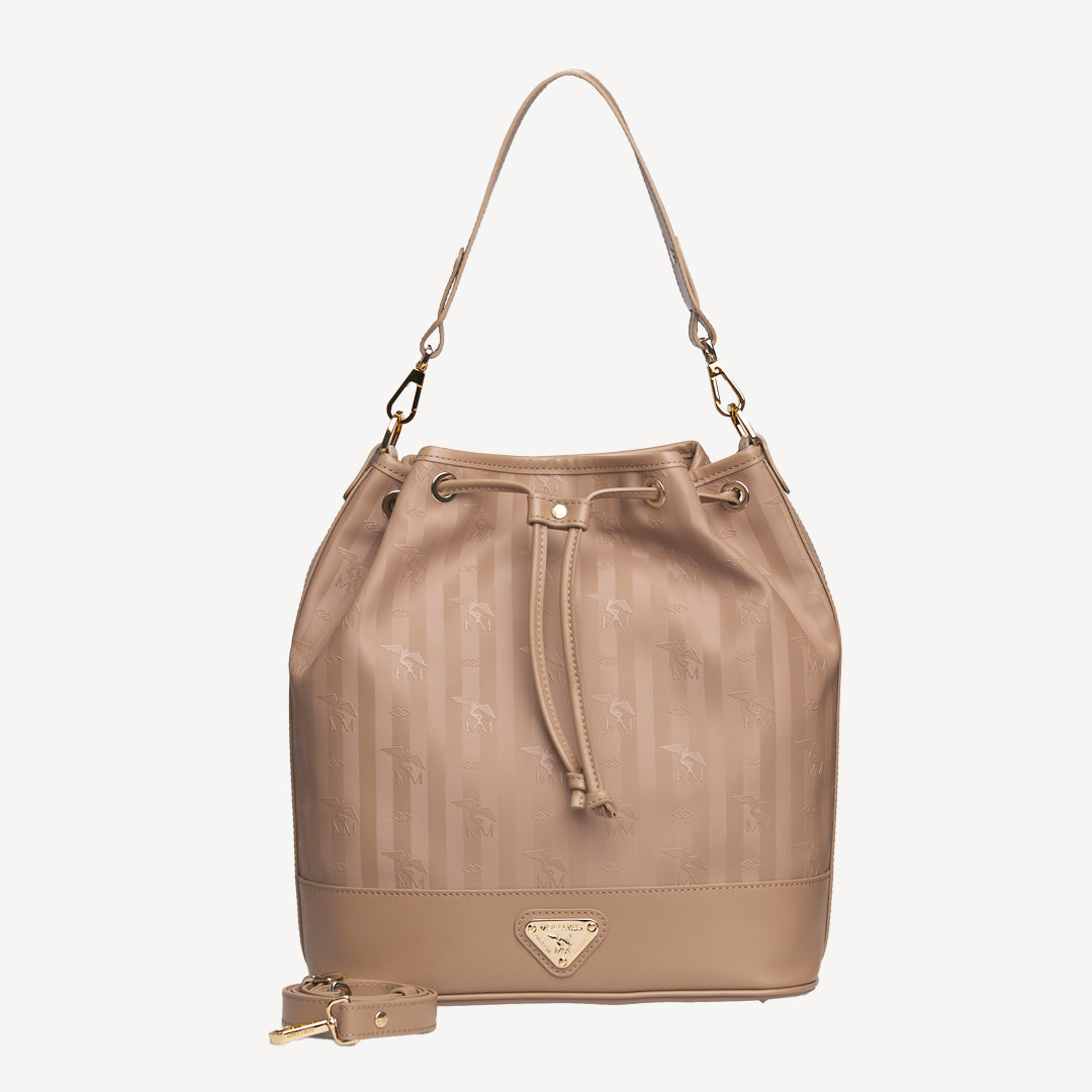 NIESEN | Beuteltasche cappuccino/gold - frontal