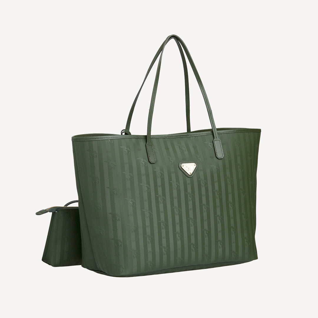 ZUERICH | Shopper Mollerus olive grün/gold - seiltich