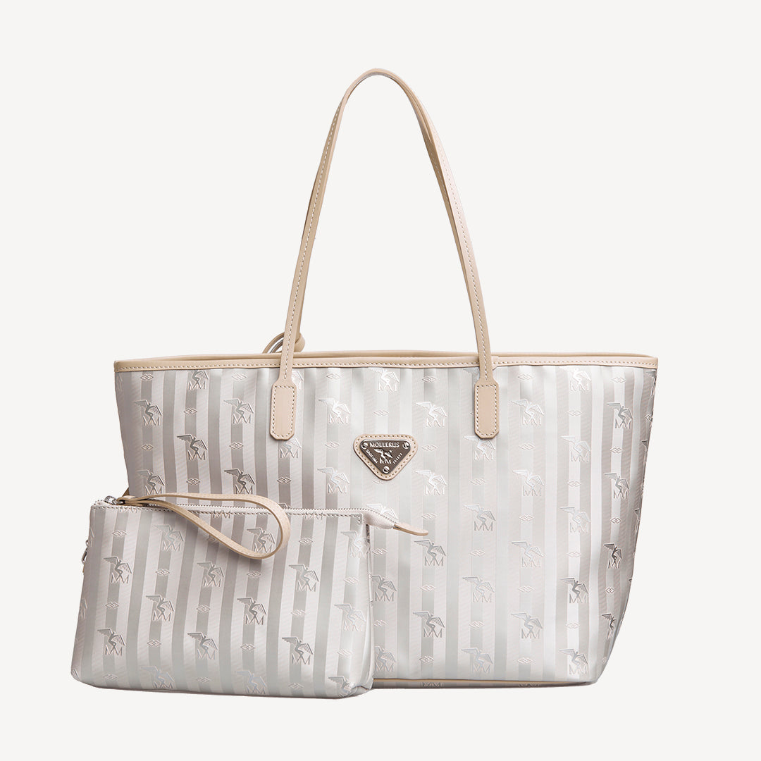 BERN | Shopper Mollerus metallic silber/pearl weiss - frontal