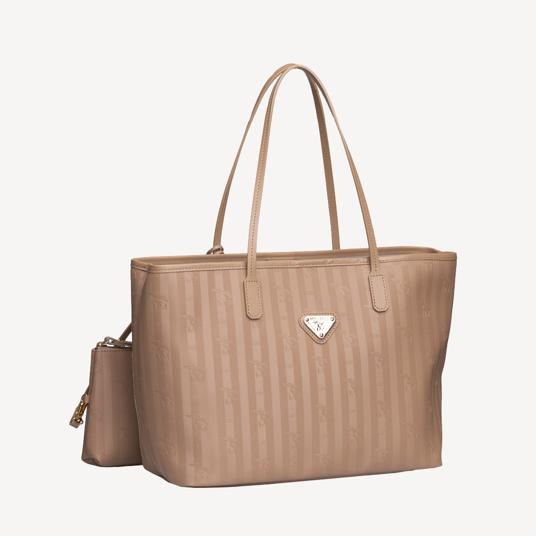 BERN | Shopper cappuccino/gold - frontal