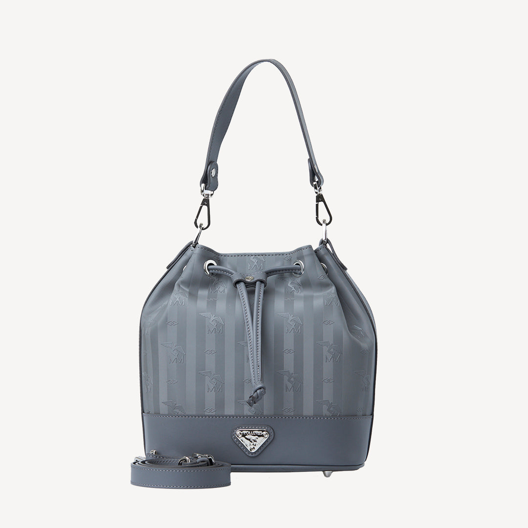 SION | Beuteltasche Mollerus elephant grau/silber - frontal