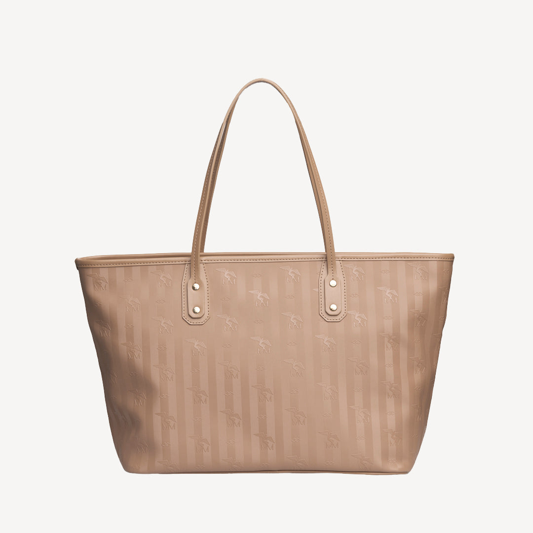 WINTERTHUR | Shopper mit Reissverschluss cappuccino/gold - von hinten