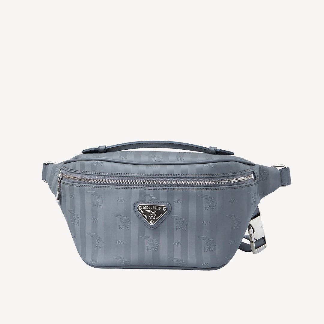 BRIENZ | Gürteltasche Mollerus elephant grau/silber - frontal