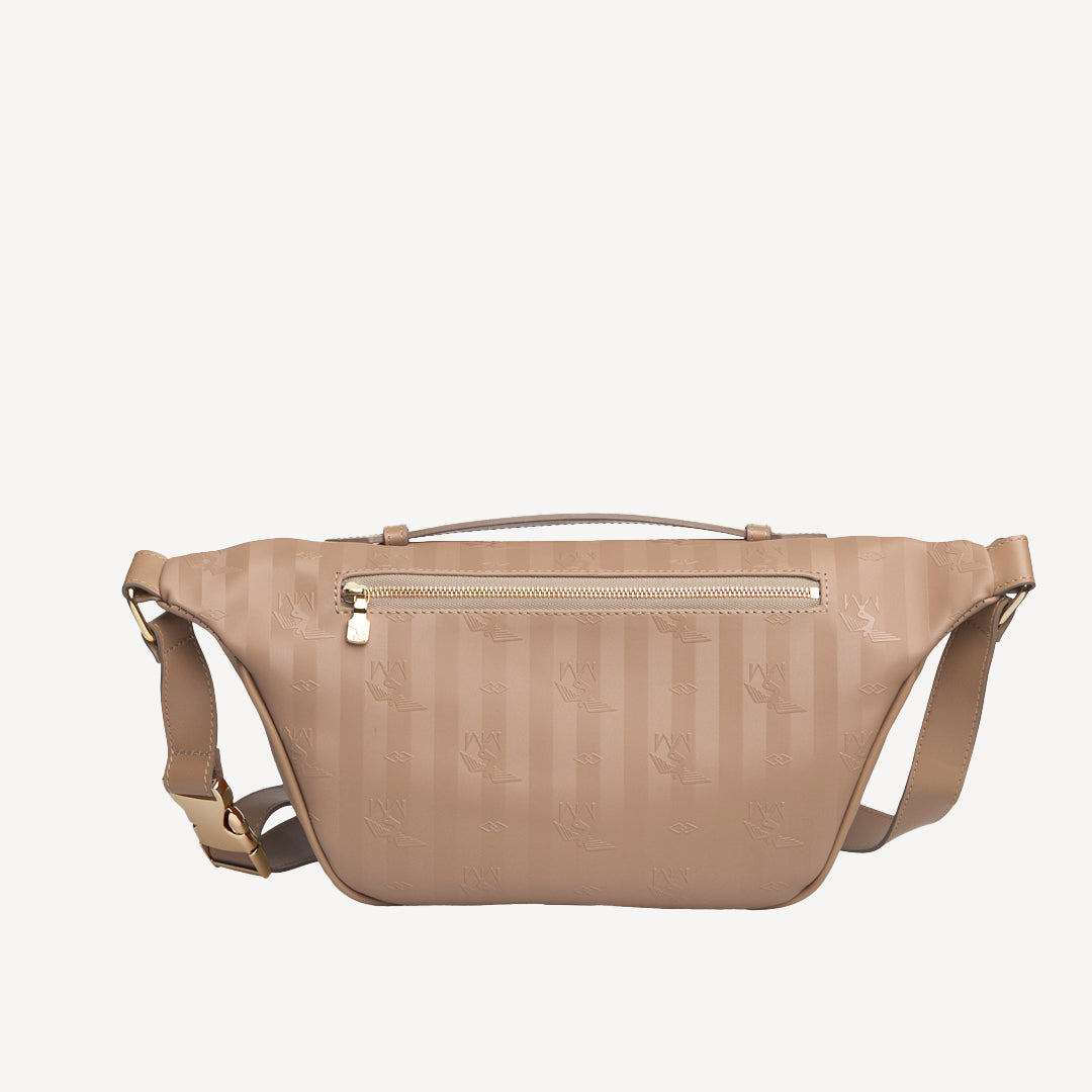 BRIENZ | Gürteltasche cappuccino/gold - von hinten