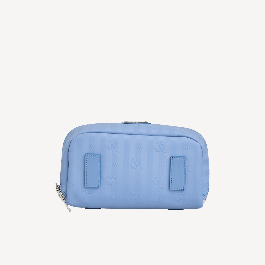 SERVAZ | Necessaire sky blau/silber - VON UNTEN