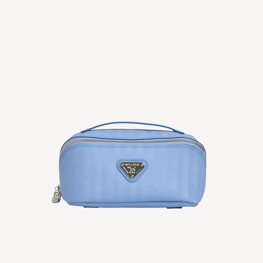 SERVAZ | Necessaire sky blau/silber - FRONTAL