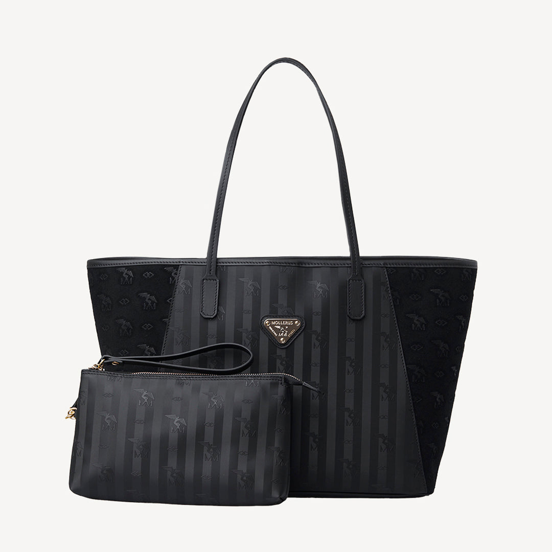 BERN | Shopper Mollerus Velour classic schwarz/gold - frontal