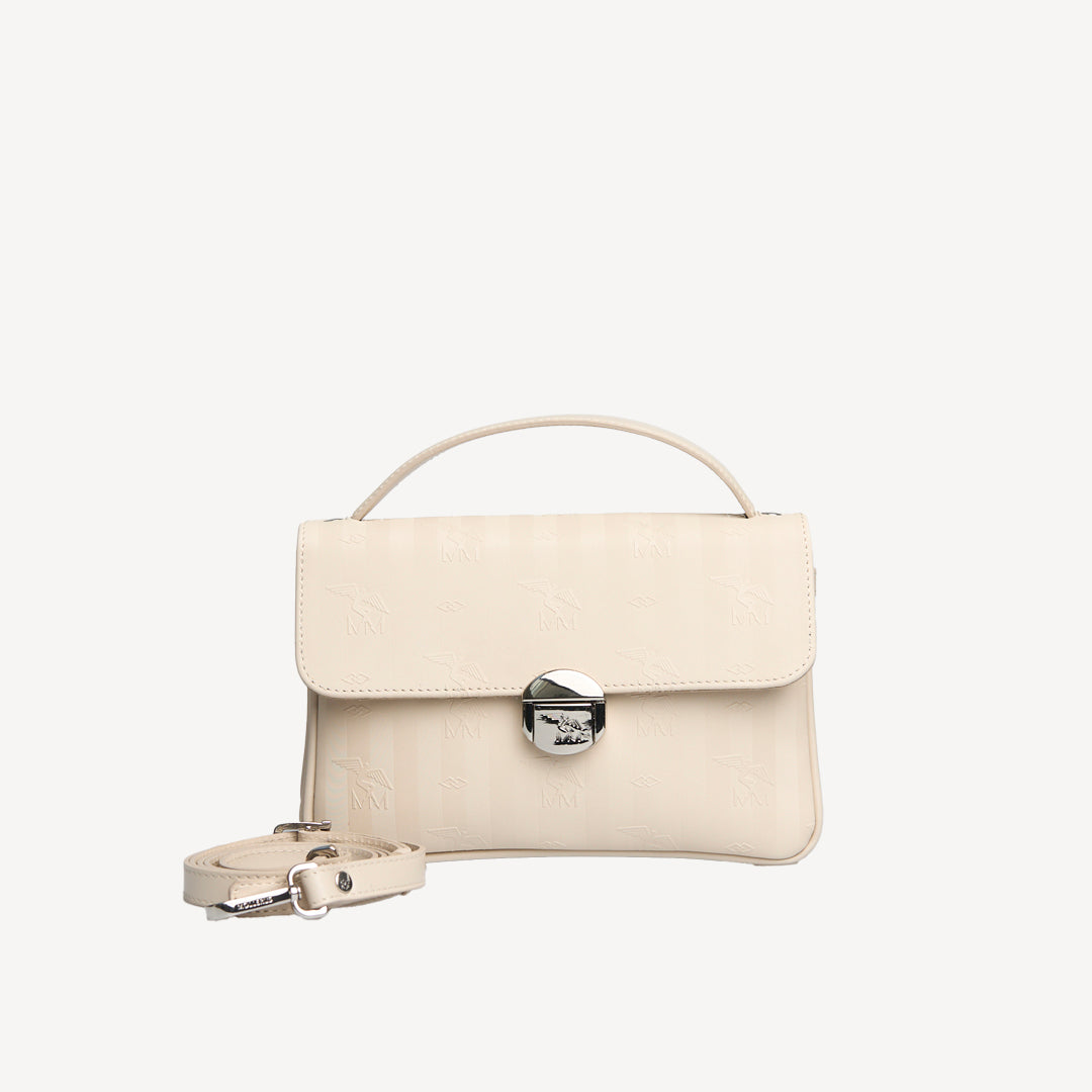 SIGNAU | Shoulder bag Mollerus pearl white/silver